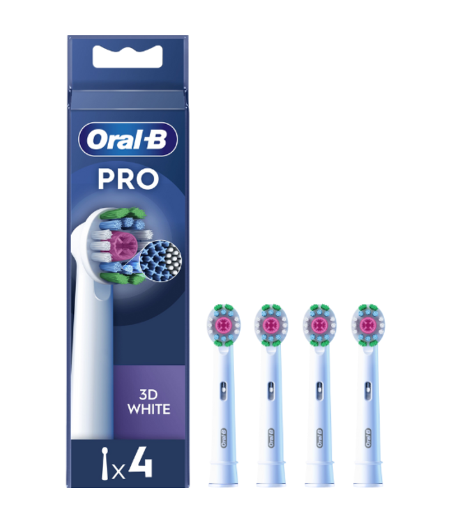 Oral-B PRO 3D-White opzetborstels - 4 stuks