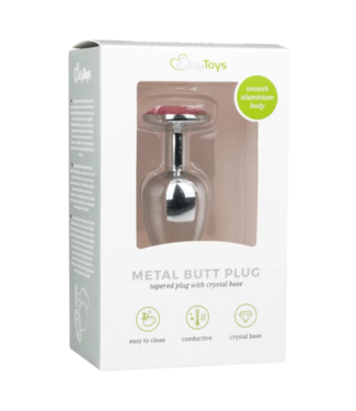 Easytoys EasyToys Metalen Buttplug - Zilver/Roze - S