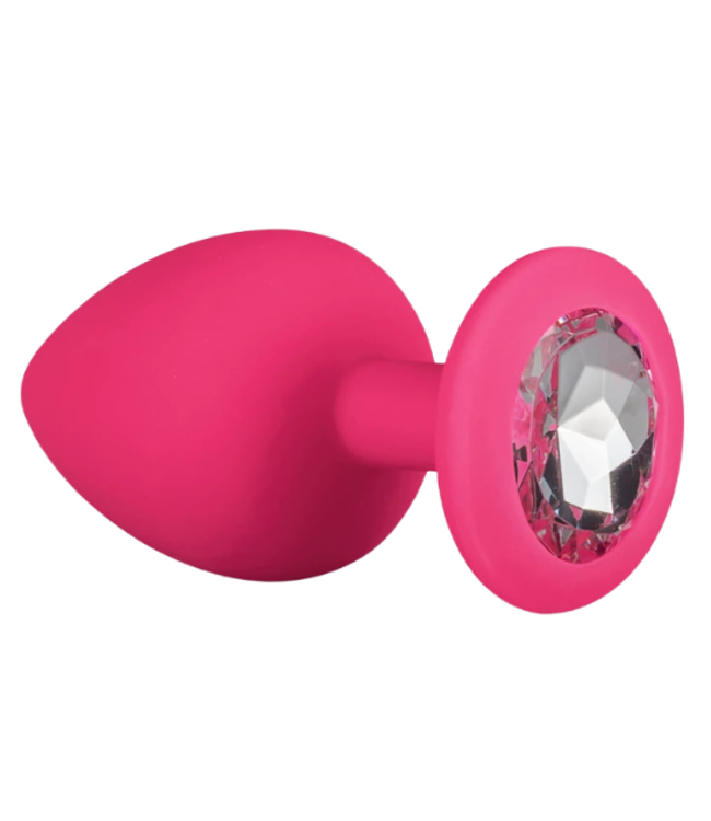 EasyToys Siliconen Buttplug Set met Diamant - Roze