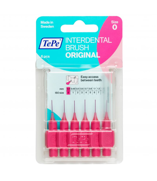 TePe Interdentale Ragers Original 0.4 mm roze - 6 stuks