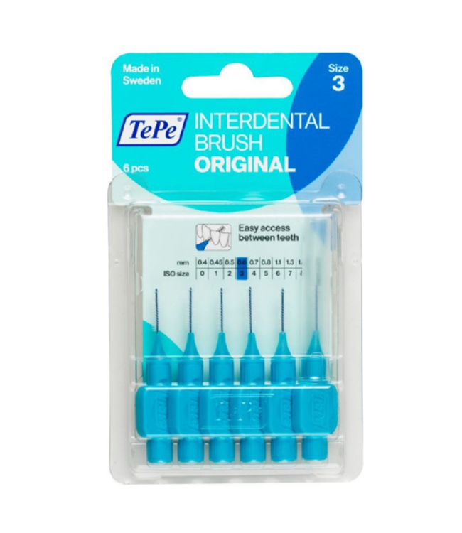 TePe Interdentale Ragers Original 0.6 mm blauw - 6 stuks