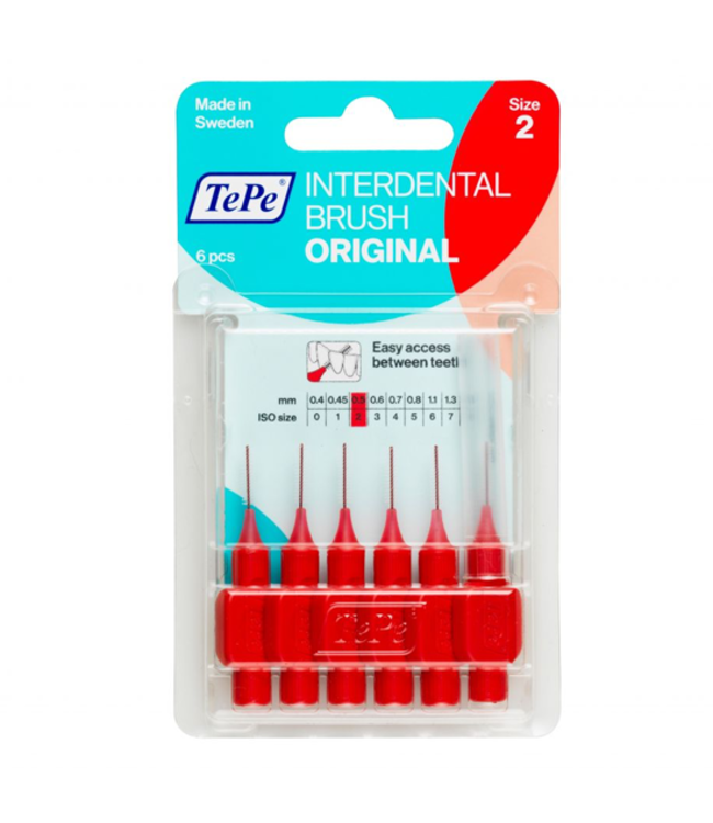 TePe Interdentale Ragers Original 0.5 mm rood - 6 stuks