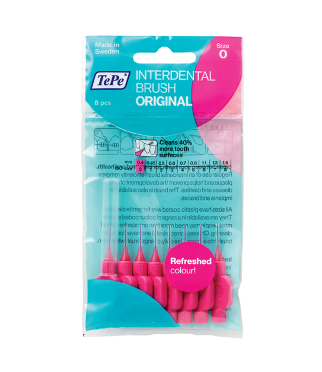 TePe Interdentale Ragers Original 0.4 mm roze - 8 stuks