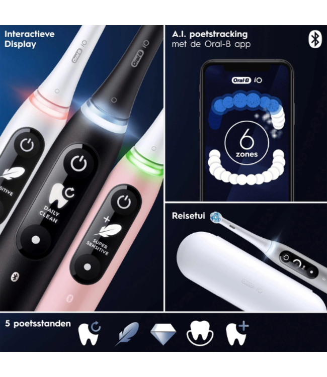 Oral-B iO Series 6N Black Lava Elektrische Tandenborstel