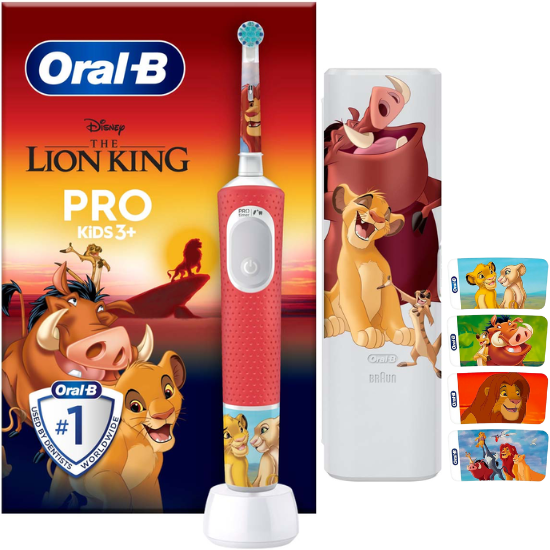 Oral-B Kids VITALITYPROLIONK elektrische tandenborstel Kind Roterende-oscillerende tandenborstel Meerkleurig