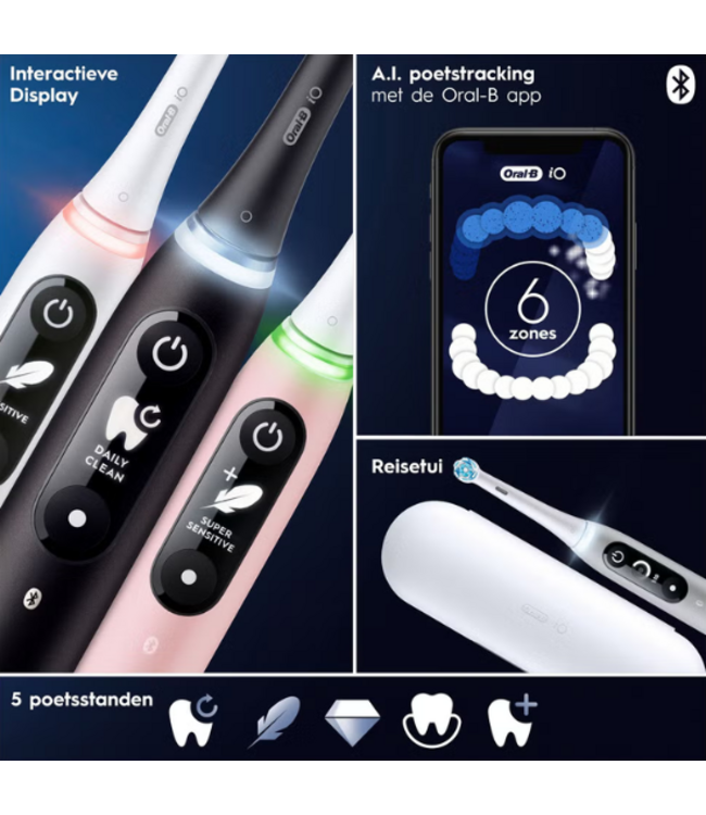 Oral-B iO Series 6 Opal Grey Gift Edition Elektrische Tandenborstel