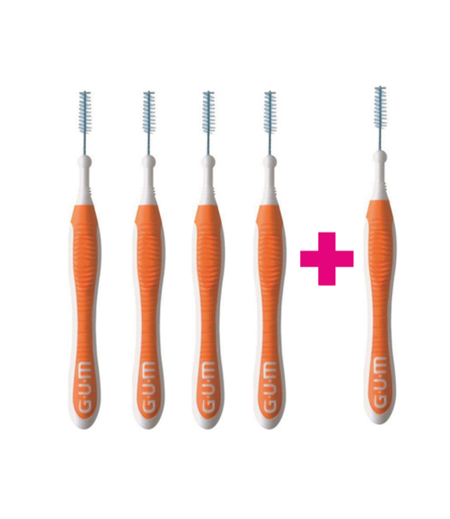 GUM Trav-Ler 0.9 mm oranje - 4+1 Gratis