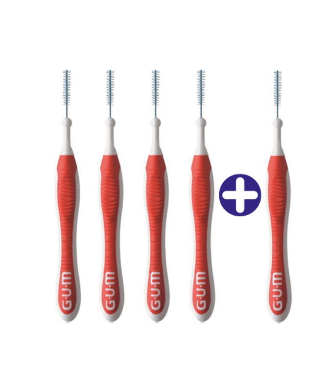 GUM Trav-Ler 0.8 mm rood - 4+1 Gratis