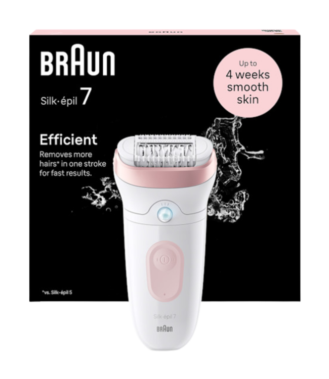 Braun Silk-épil 7 7-000 Wet & Dry Epilator - Roze/Wit