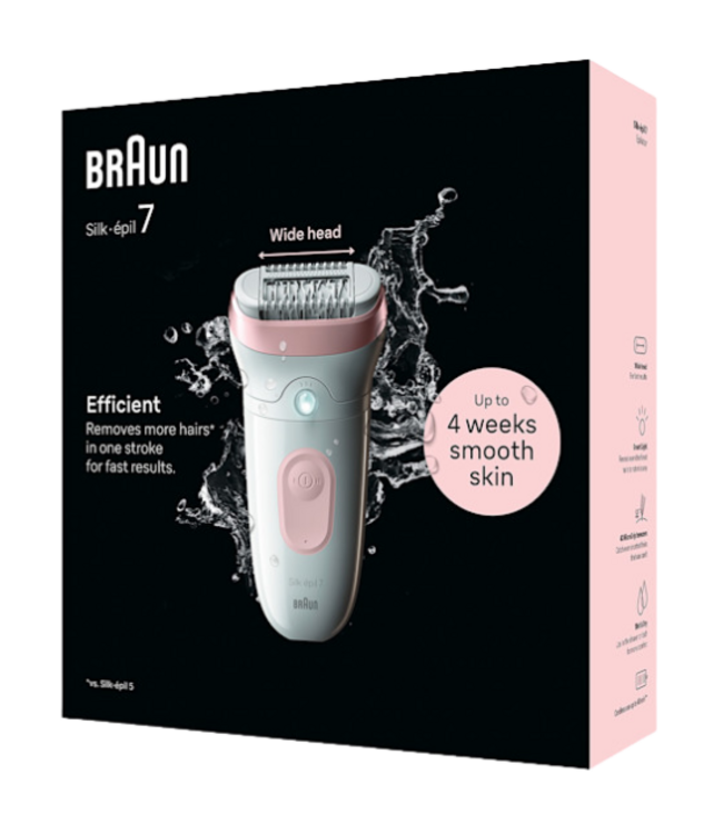 Braun Silk-épil 7 7-000 Wet & Dry Epilator - Roze/Wit