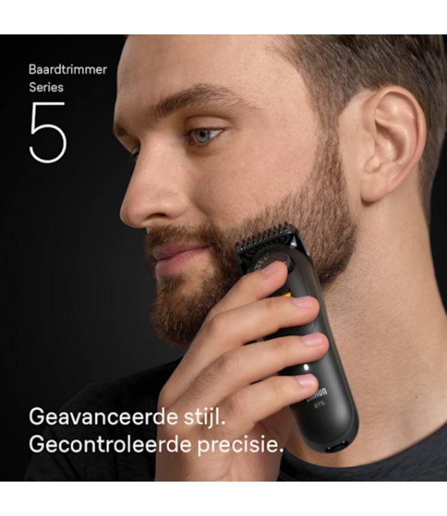 Braun Series 5 BT5520 Baardtrimmer - met 4 Stylingtools - Zwart