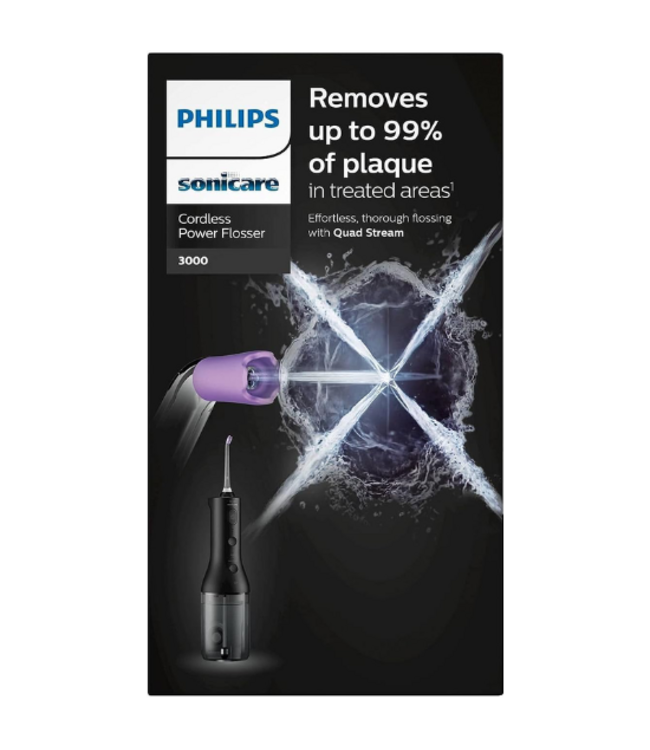 Philips Sonicare Series 3000 Draadloze Power Flosser HX3826/33 - Zwart