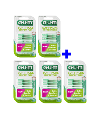 GUM GUM Soft-Picks 2+3 GRATIS - Comfort Flex Medium - 40 stuks
