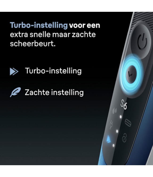 Braun Series 6 61-B1200s Scheerapparaat - Wet & Dry - Blauw