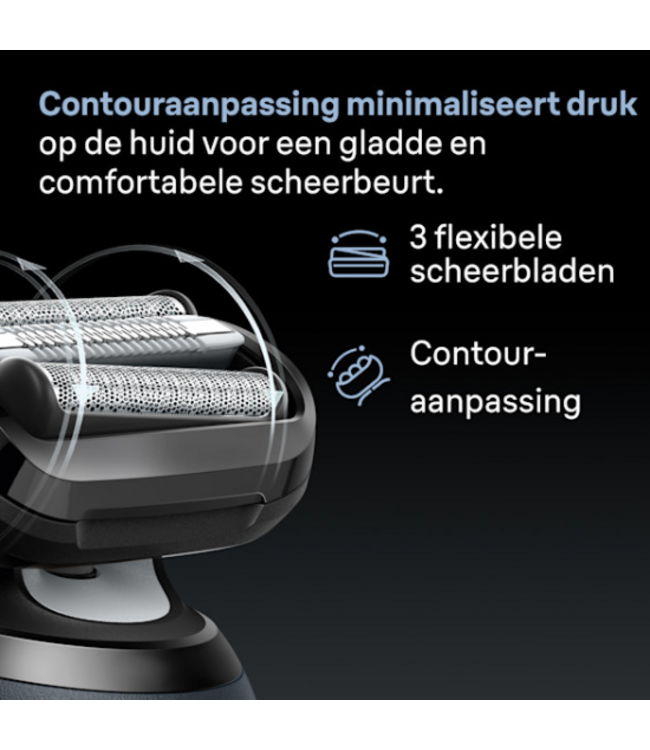 Braun Series 6 61-B1200s Scheerapparaat - Wet & Dry - Blauw