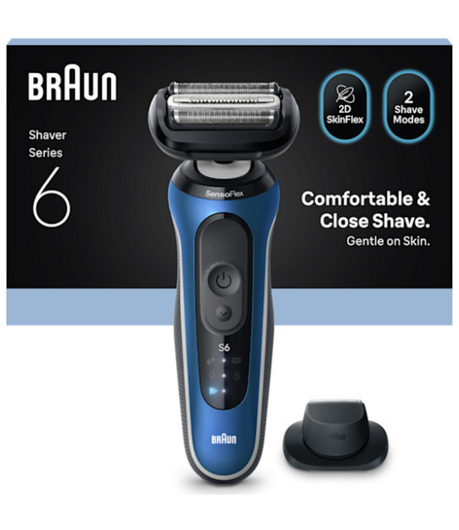 Braun Series 6 61-B1200s Scheerapparaat - Wet & Dry - Blauw