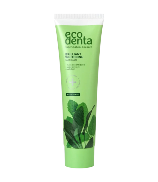Ecodenta Brilliant Whitening Muntolie & Salie-extract Tandpasta - 100 ml