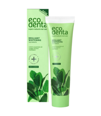 EcoDenta Ecodenta Brilliant Whitening Muntolie & Salie-extract Tandpasta - 100 ml