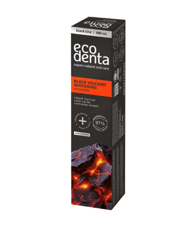 Ecodenta Black Volcanic Whitening Tandpasta - 100 ml