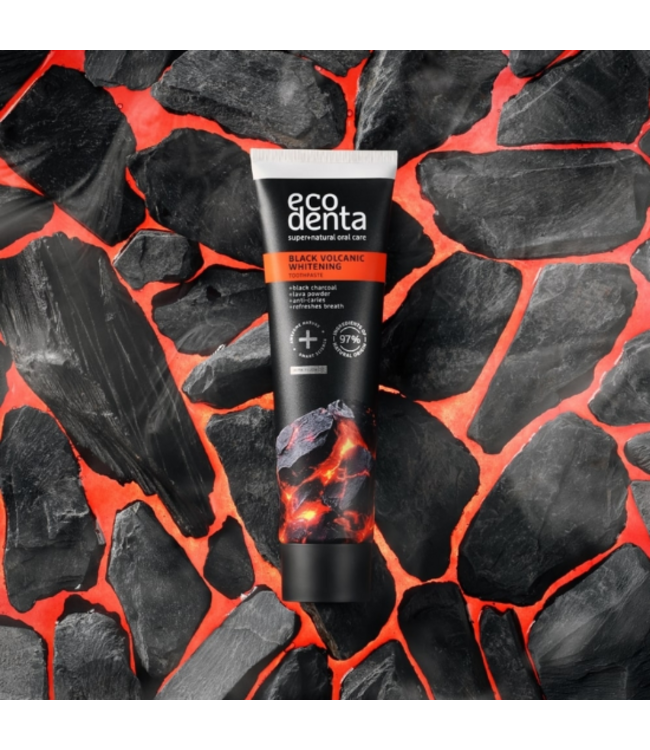 Ecodenta Black Volcanic Whitening Tandpasta - 100 ml
