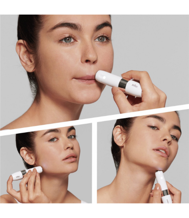 Braun Face Mini Gezichtsonthaarder FS1000 met Smartlight - Wit