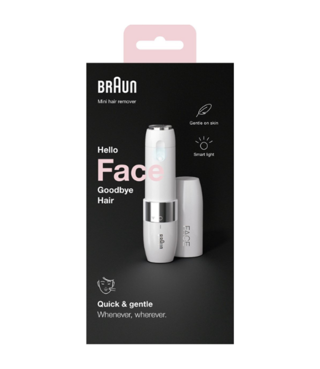 Braun Face Mini Gezichtsonthaarder FS1000 met Smartlight - Wit