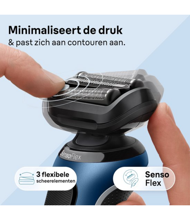 Braun Series 6 61-B1000S Scheerapparaat Wet & Dry - Blauw
