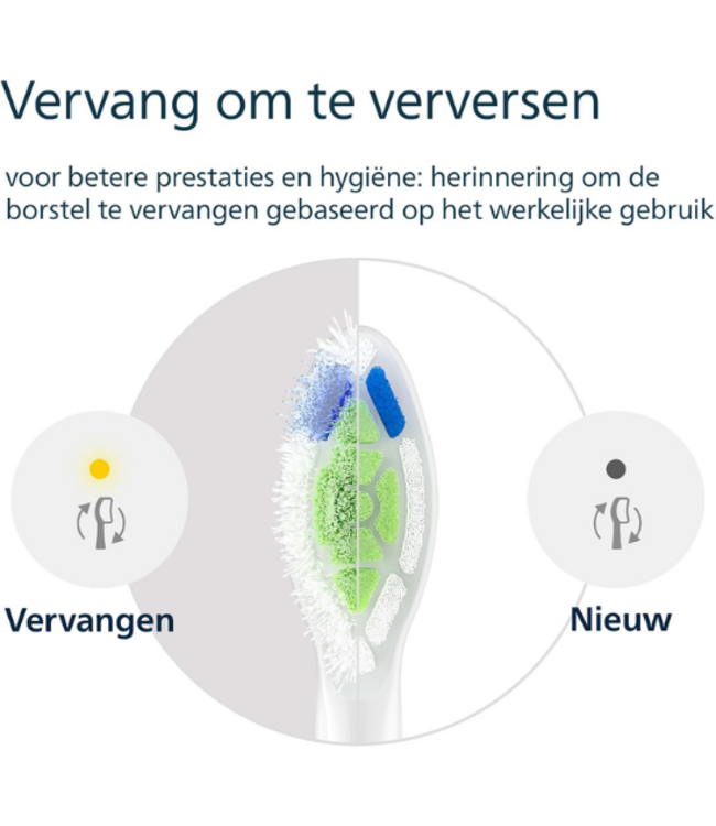 Philips Sonicare W2 Optimal White HX6066/88 - Black - 6 stuks