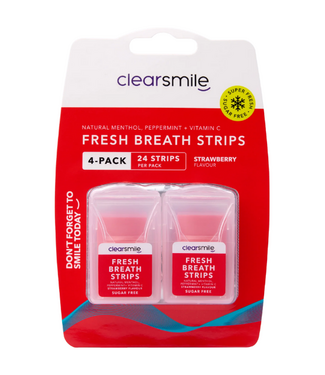 Clearsmile Clearsmile Fresh Breath Strips Strawberry - 4-pack