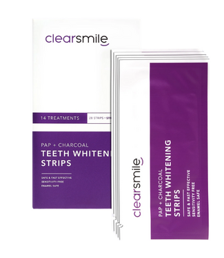 Clearsmile Clearsmile PAP+ Whitening Strips Charcoal - Strawberry - 28 stuks