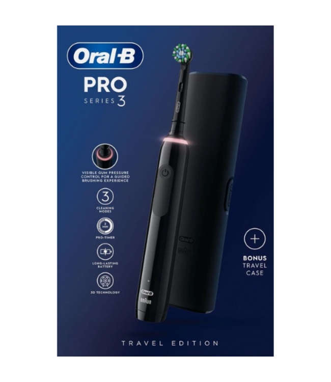 Oral-B PRO 3 3500 Black Elektrische Tandenborstel + Reisetui