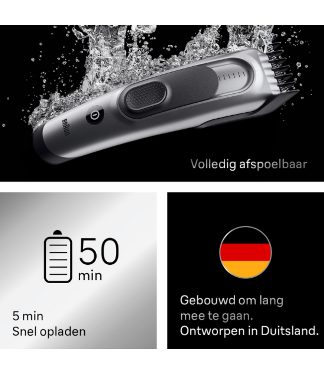 Braun HairClipper Tondeuse Series 7 HC7590 - Grijs