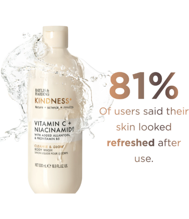 Baylis & Harding Kindness+ Vitamin C + Niacinamide Douchegel - 500 ml