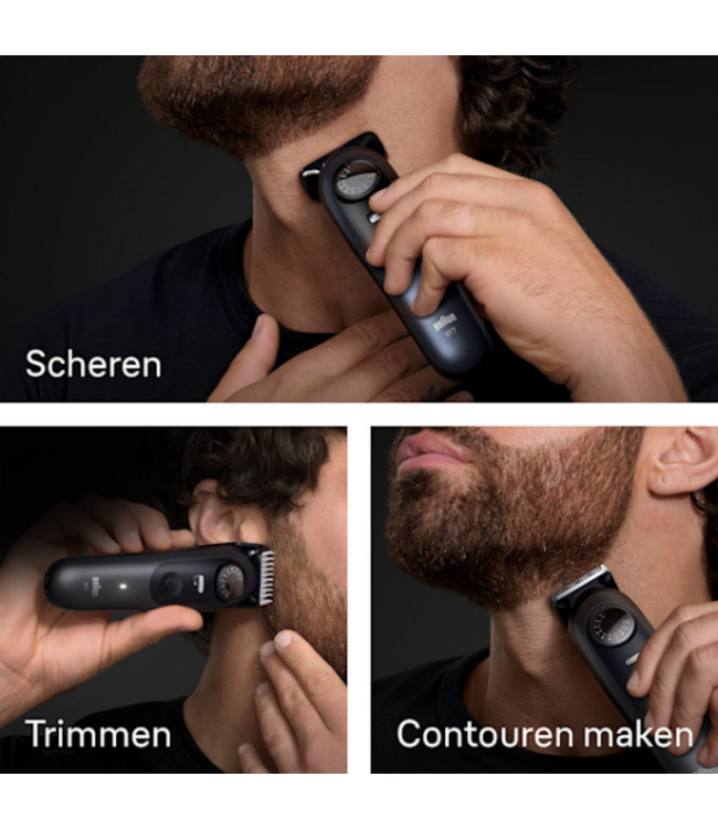 Braun Series 7 BT7520 Baardtrimmer - met 6 Stylingtools - Blauw