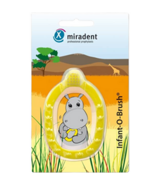 Miradent Miradent Infant-O-Brush Baby Tandenborstel/Bijtring - Geel