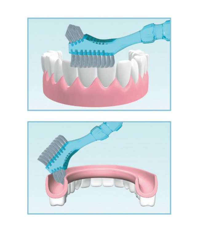 Miradent Protho Brush De Luxe Protheseborstel - Blauw