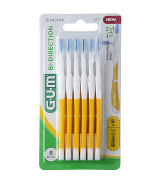 GUM GUM Bi-Direction 1.4 mm Geel – 6 Ragers