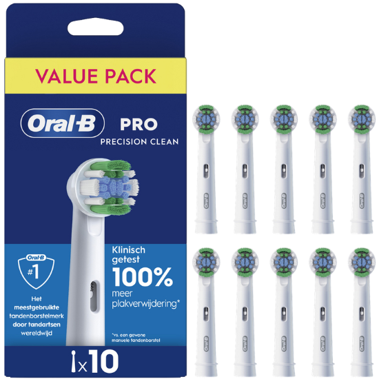 Tandenborsteloutlet Oral-B Oral-B PRO Precision Clean opzetborstels - 10 stuks - Value Pack aanbieding