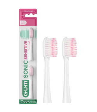GUM GUM Sonic Sensitive Wit Opzetborstels - 2 stuks