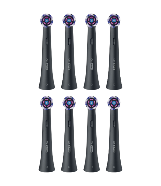 Oral-B iO Radiant White opzetborstels - Black - 8 stuks
