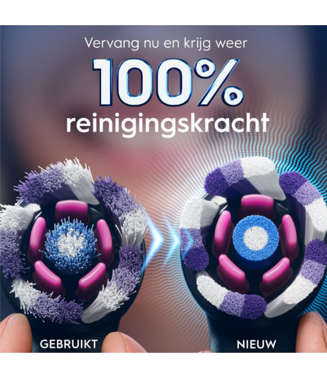 Oral-B iO Radiant White opzetborstels - Black - 8 stuks