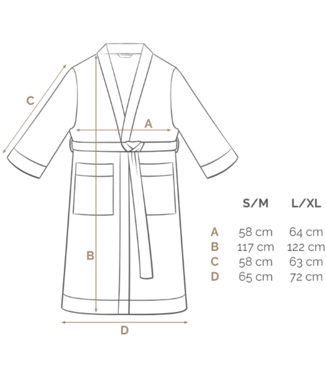 Walra Badjas Casual Robe S/M - Wit