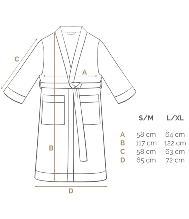 Walra Badjas Casual Robe L/XL - Antraciet