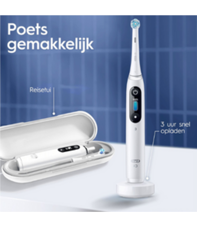 Oral-B iO Series 8N White Elektrische Tandenborstel + 1 extra opzetborstel