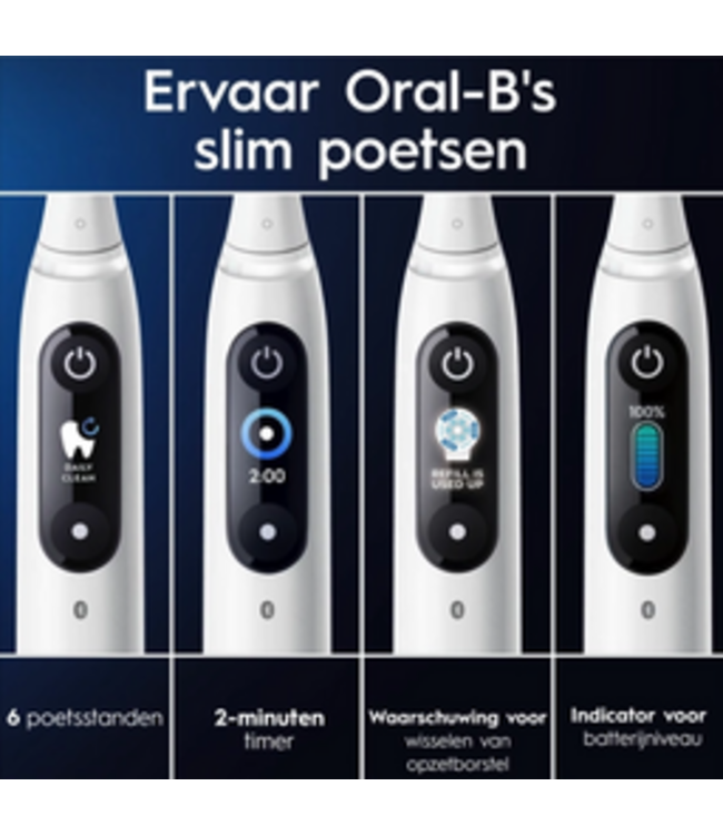Oral-B iO Series 8N White Elektrische Tandenborstel + 1 extra opzetborstel