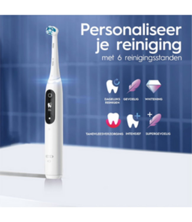 Oral-B iO Series 8N White Elektrische Tandenborstel + 1 extra opzetborstel