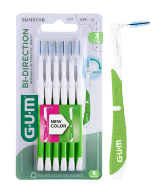 GUM GUM Bi-Direction Interdentale Ragers 1.2 mm groen - 6 stuks