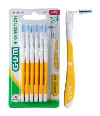 GUM GUM Bi-Direction 1.4 mm Geel – 6 Ragers