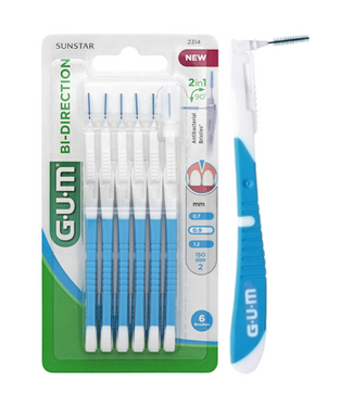 GUM GUM Bi-Direction 0.9 mm Blauw – 6 Ragers