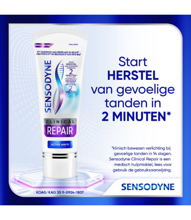Sensodyne Clinical Repair Active White Tandpasta - 75 ml